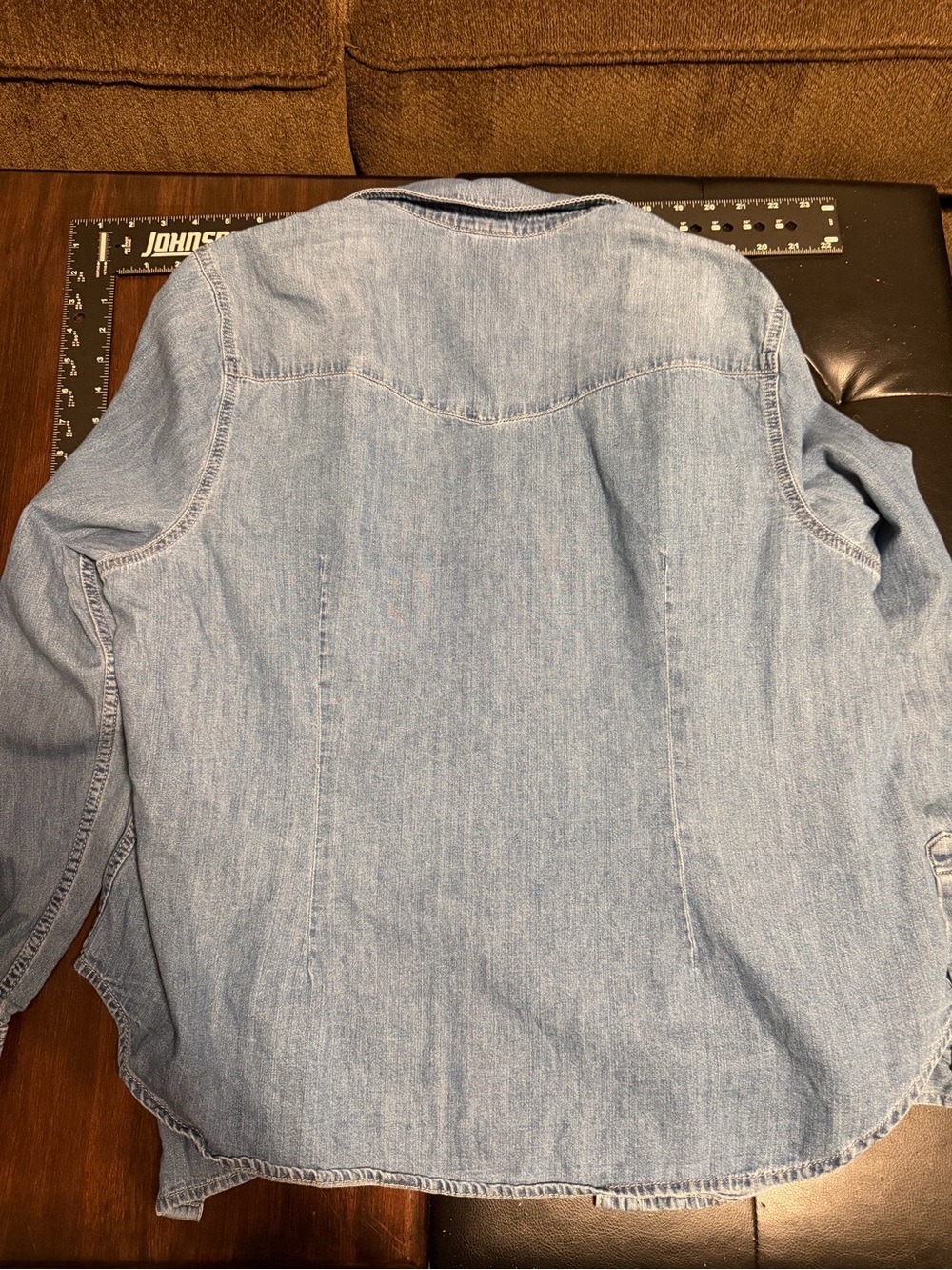 GAP Light Blue Denim Button-Down Shirt - Picture 6 of 6